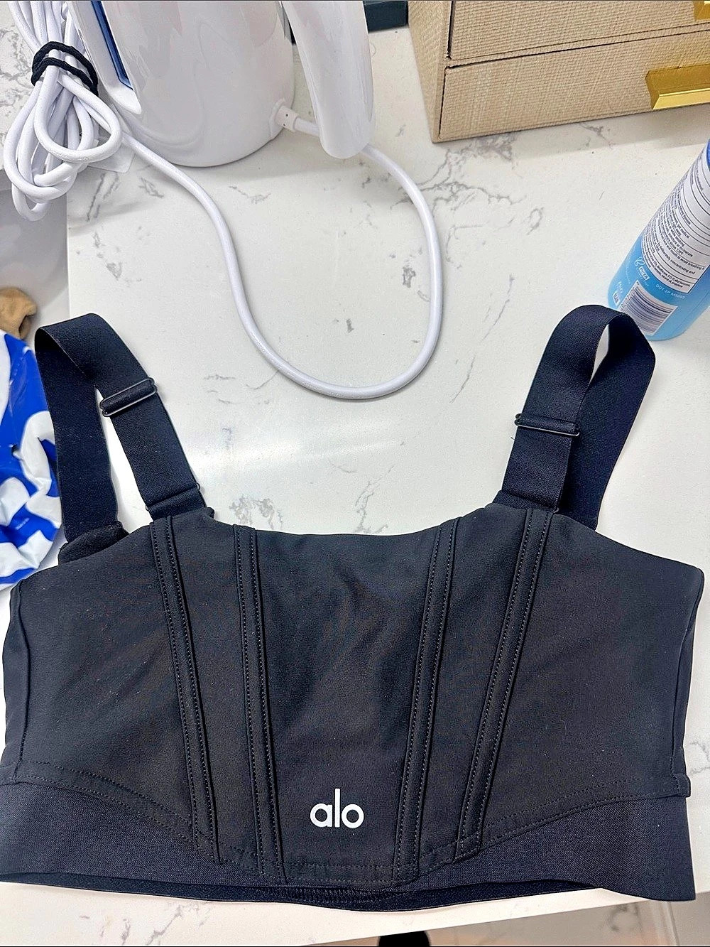 Alo Black Sports Bra Size XS Like New